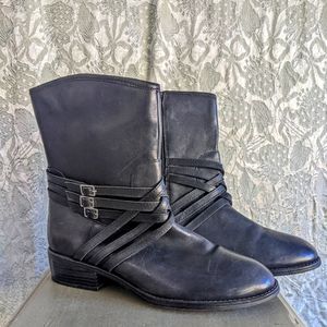 Black Leather Lauren Ralph Lauren Maya Boots